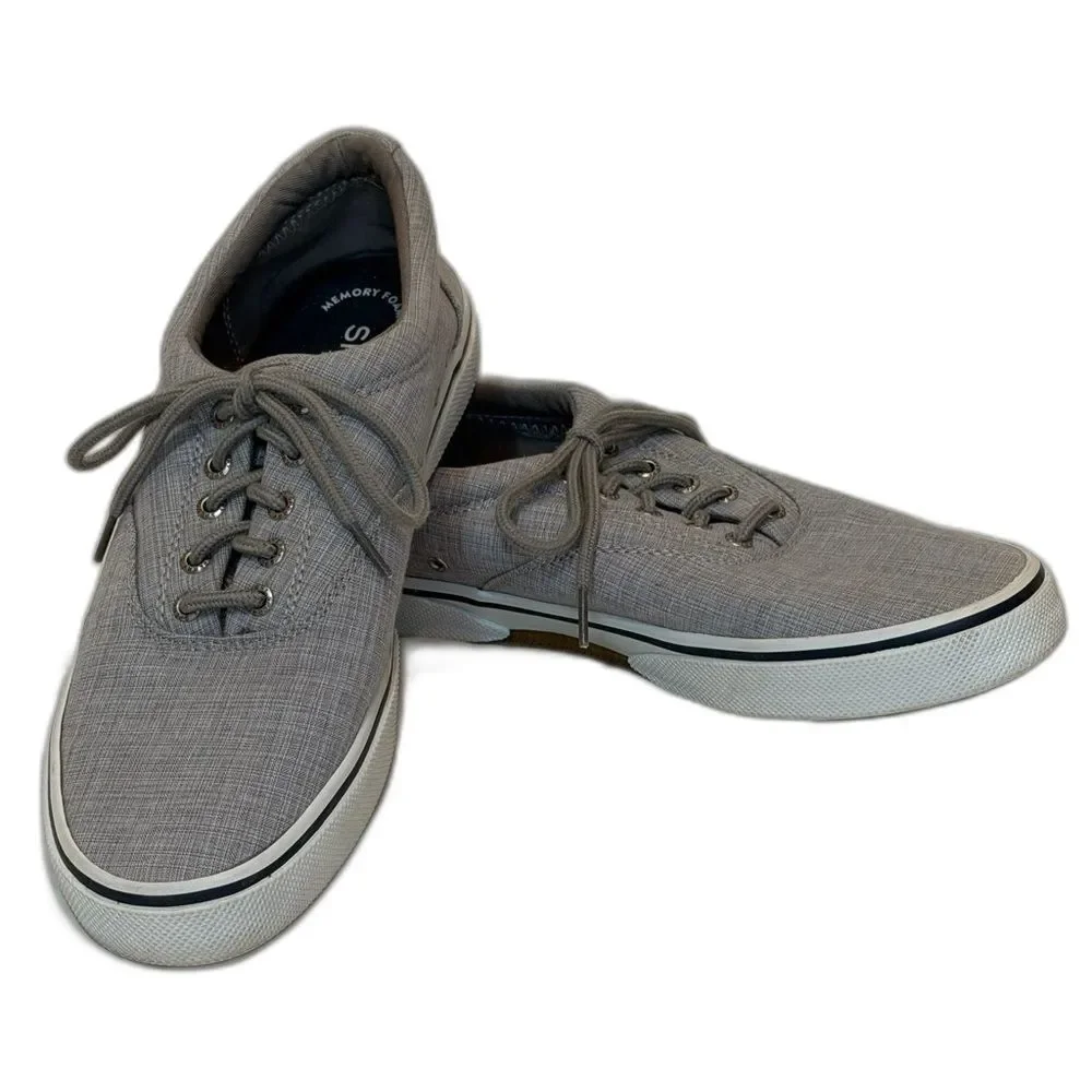 Sperry Men's Halyard CVO Gray Canvas Lace Up Sneakers - Size 11